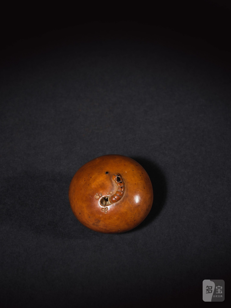 象牙椰子彫根付 柿 無銘 19世紀 | NETSUKE EN NOIX DE COROSO REPRÉSENTANT UN KAKI - 图3